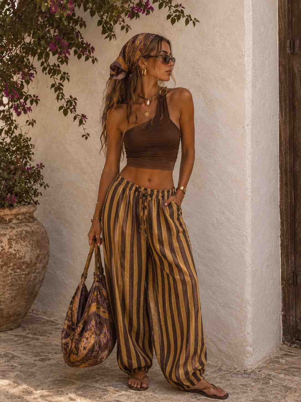 Pantalon bombacho wally mostaza