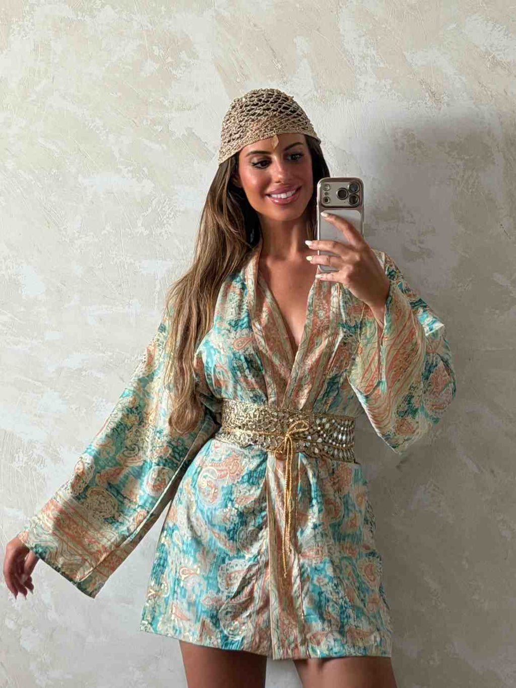 Cárdigan corto Aqua Doré